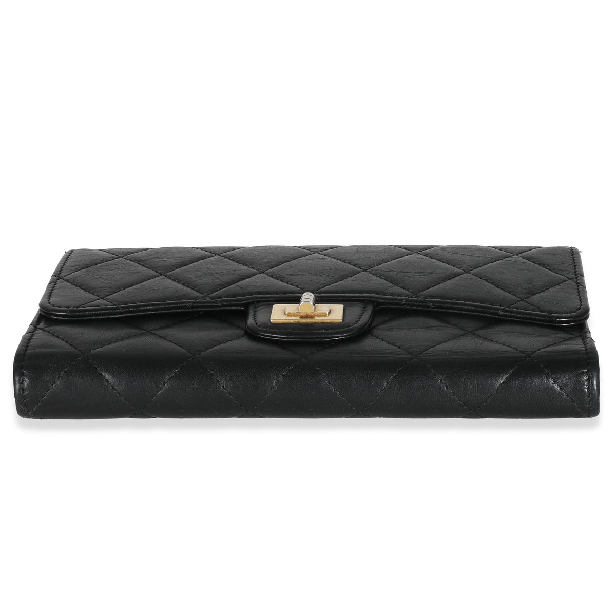 Black Quilted Lambskin Reissue Flap Wallet