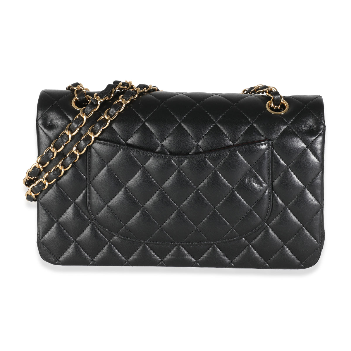 Black Quilted Lambskin Medium Classic Double Flap Bag