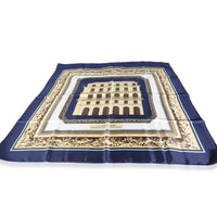 Navy Multicolor Silk La Maison Doree Scarf 90