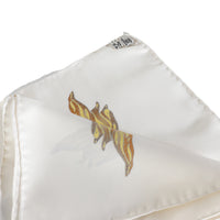 White Multicolor Silk Liberty Scarf 90