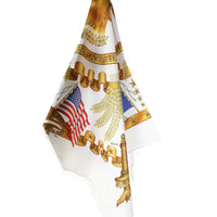 White Multicolor Silk Liberty Scarf 90