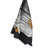 Black Multicolor Silk La Fontaine De Bartholdi Scarf 90