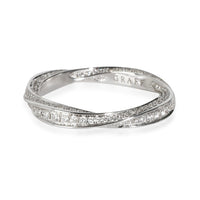 Spiral Diamond Wedding Band In 18K White Gold, .66 Ctw.