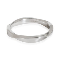 Spiral Wedding Band In 18K White Gold