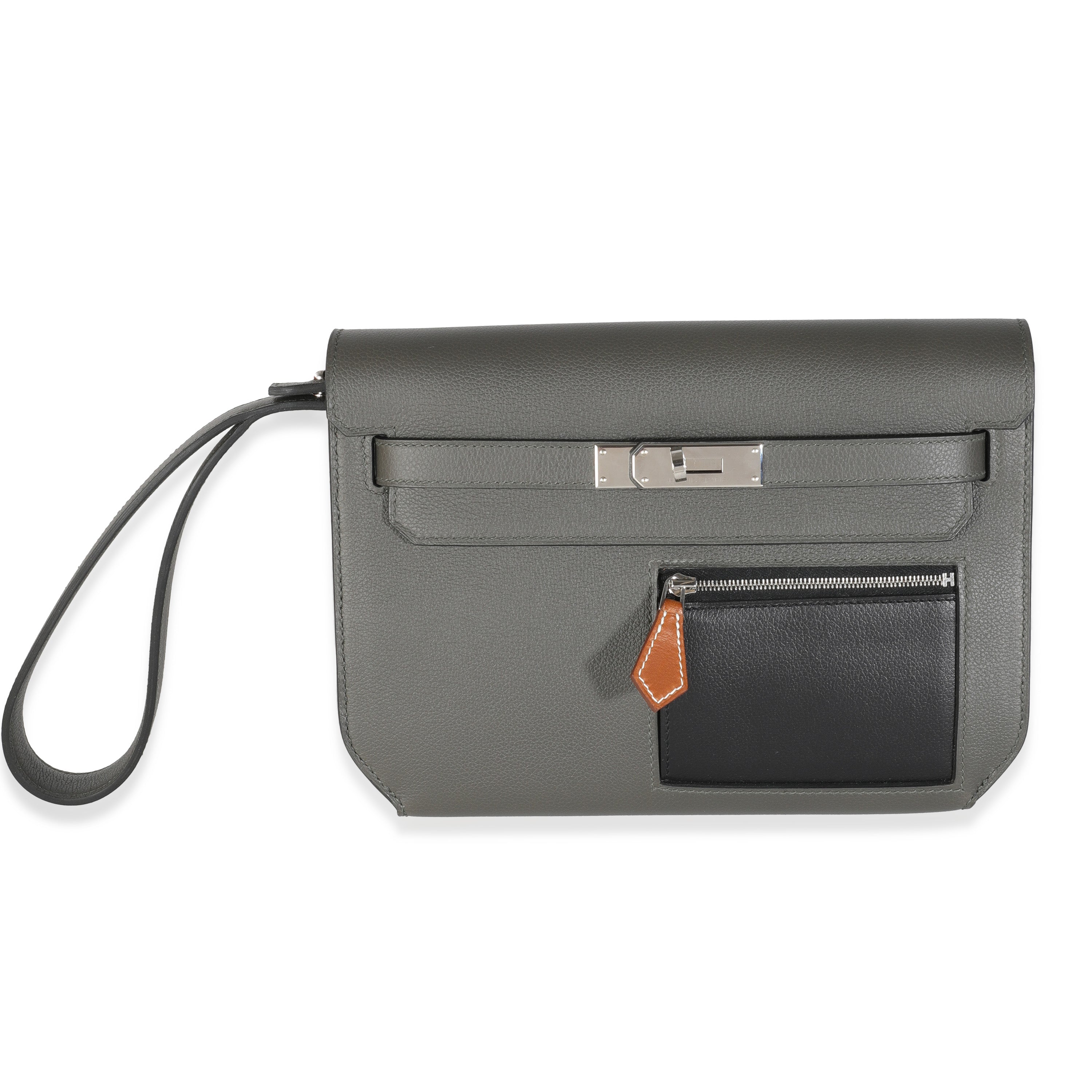 Hermès Vert De Gris Evercolor Colormatic Kelly Depeches 25 PHW