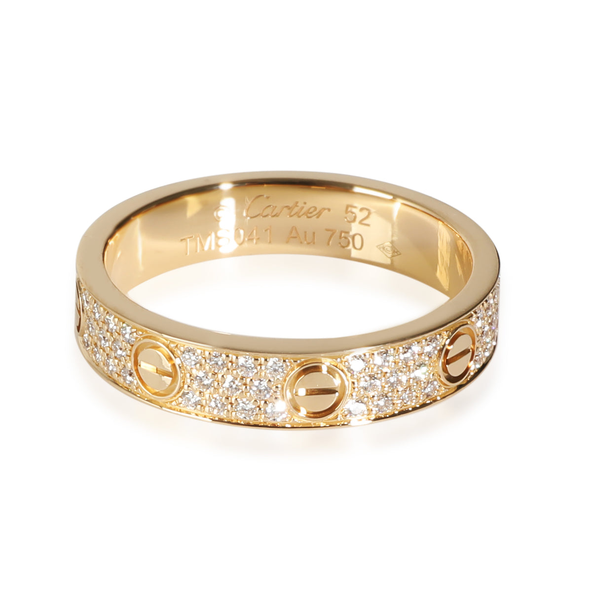 Love Ring, Small Model, Paved (Yellow Gold)