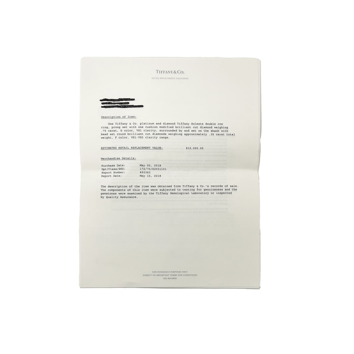 Soleste Diamond Engagement Ring in Platinum G VS1 1.1 CTW