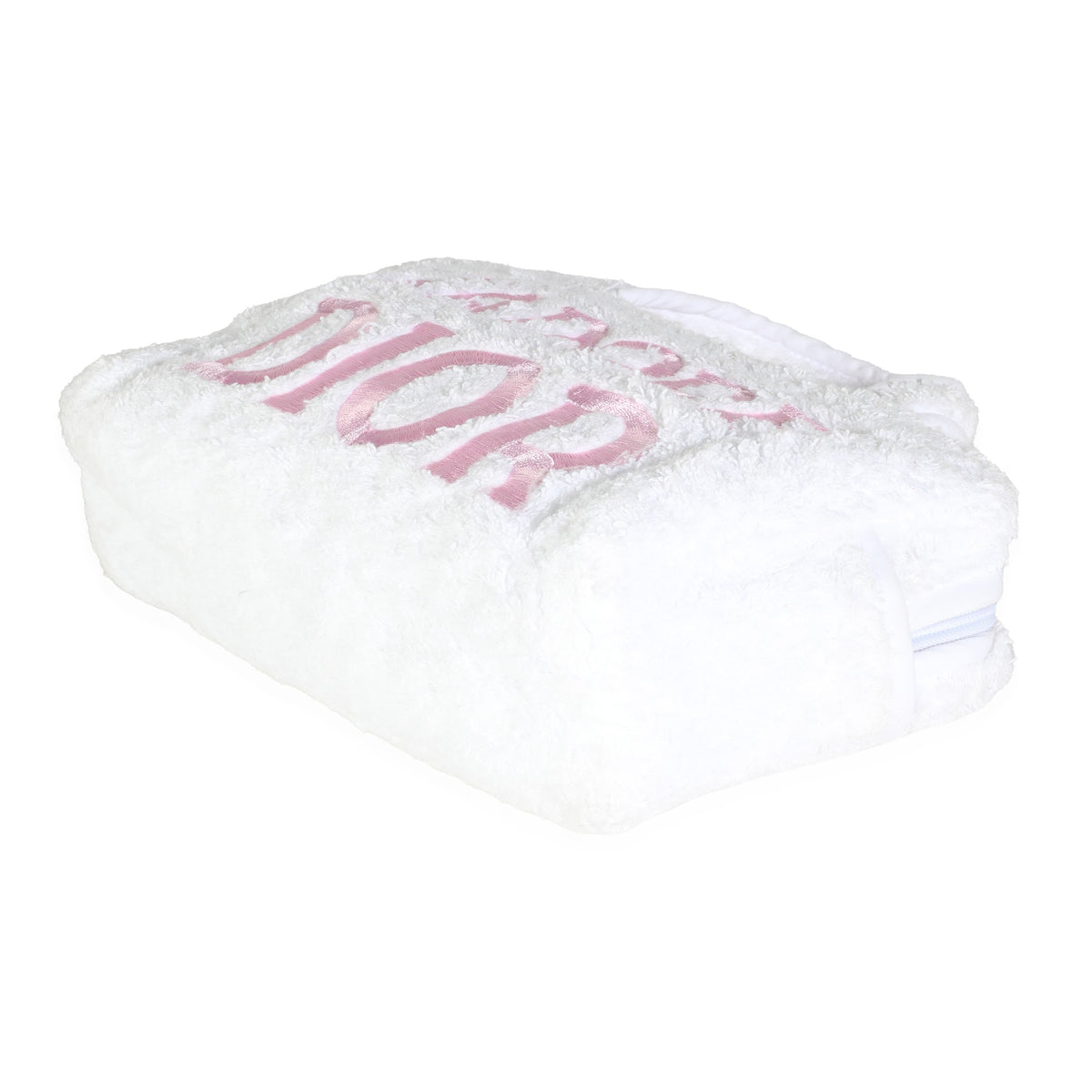 Vintage White Terry Cloth Mini JAdior Bowler Bag
