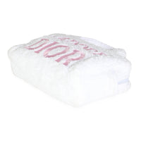 Vintage White Terry Cloth Mini JAdior Bowler Bag
