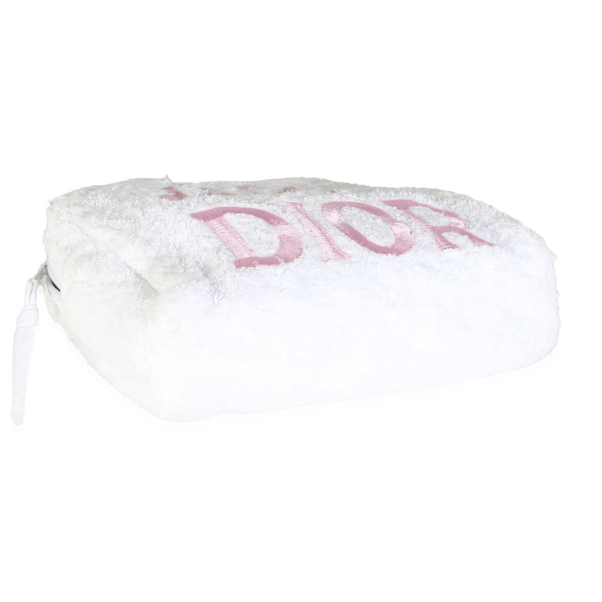 Vintage White Terry Cloth Mini JAdior Bowler Bag