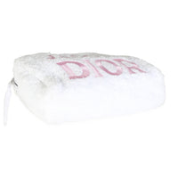 Vintage White Terry Cloth Mini JAdior Bowler Bag