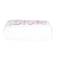 Vintage White Terry Cloth Mini JAdior Bowler Bag
