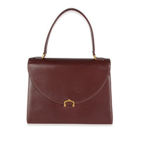 Burgundy Leather Must De Cartier Top Handle Bag