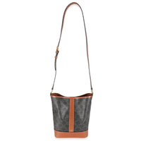 Tan Calfskin Triomphe Canvas Small Bucket Bag