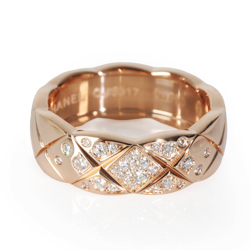 Coco Crush Diamond Ring in 18k Rose Gold