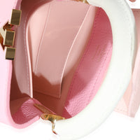 Candy Pink Taurillon Flower Chain Mini Capucines