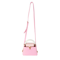 Candy Pink Taurillon Flower Chain Mini Capucines