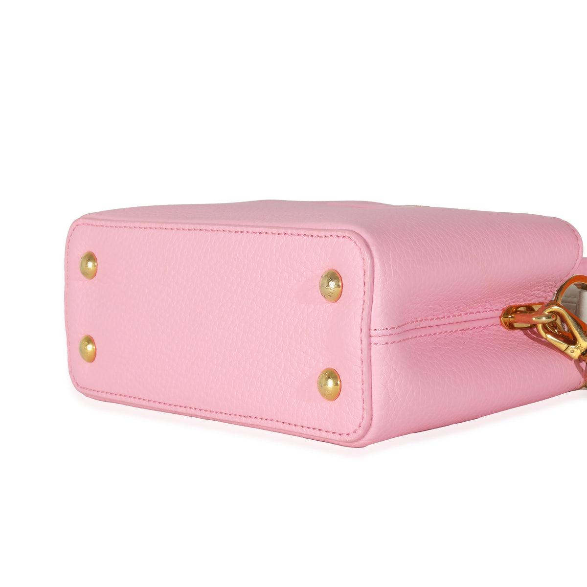 Candy Pink Taurillon Flower Chain Mini Capucines