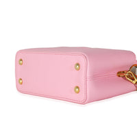 Candy Pink Taurillon Flower Chain Mini Capucines