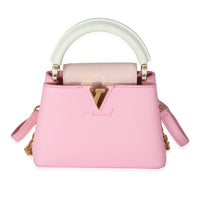 Candy Pink Taurillon Flower Chain Mini Capucines