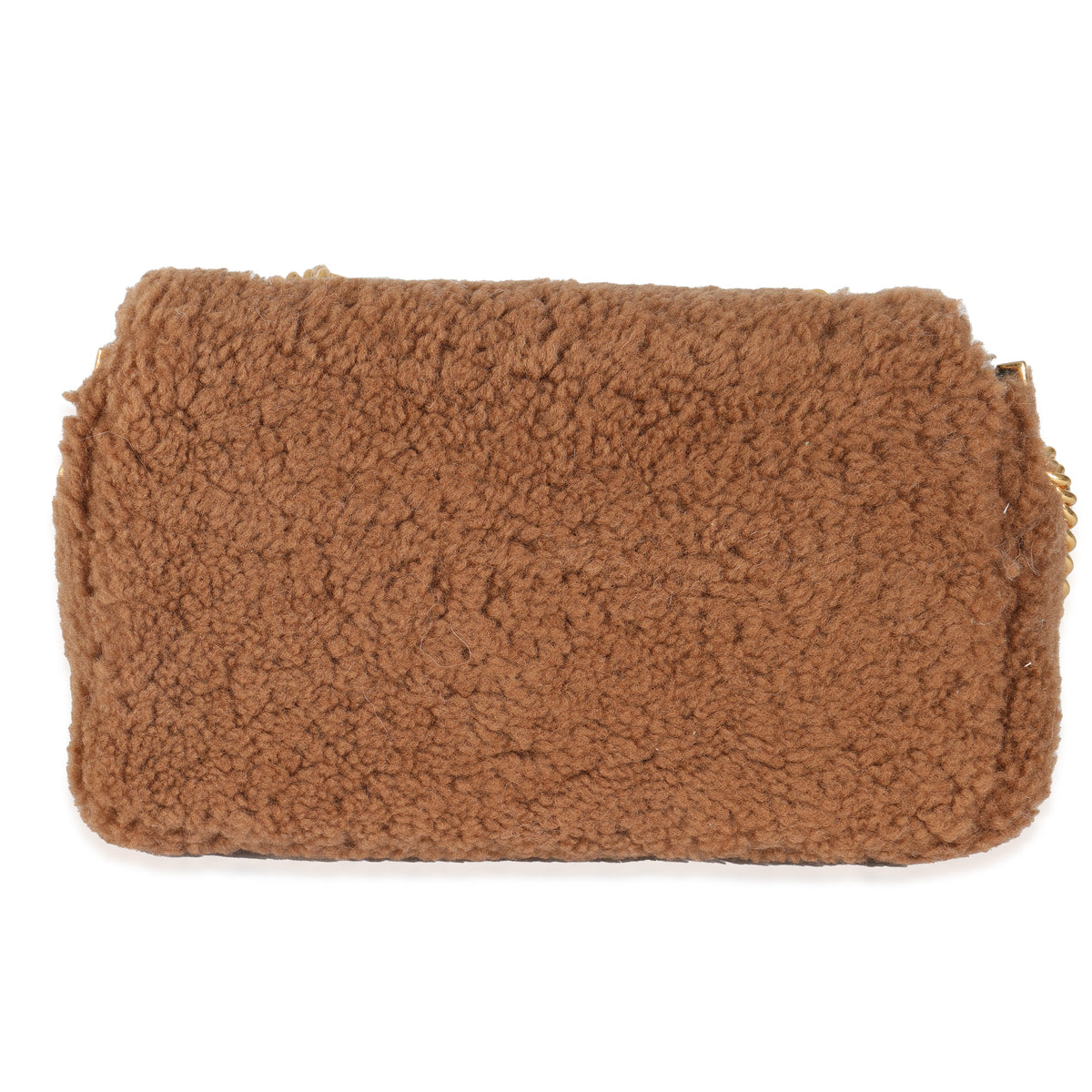 Caramello Shearling Lambskin Midi Chain Baguette