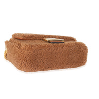 Caramello Shearling Lambskin Midi Chain Baguette