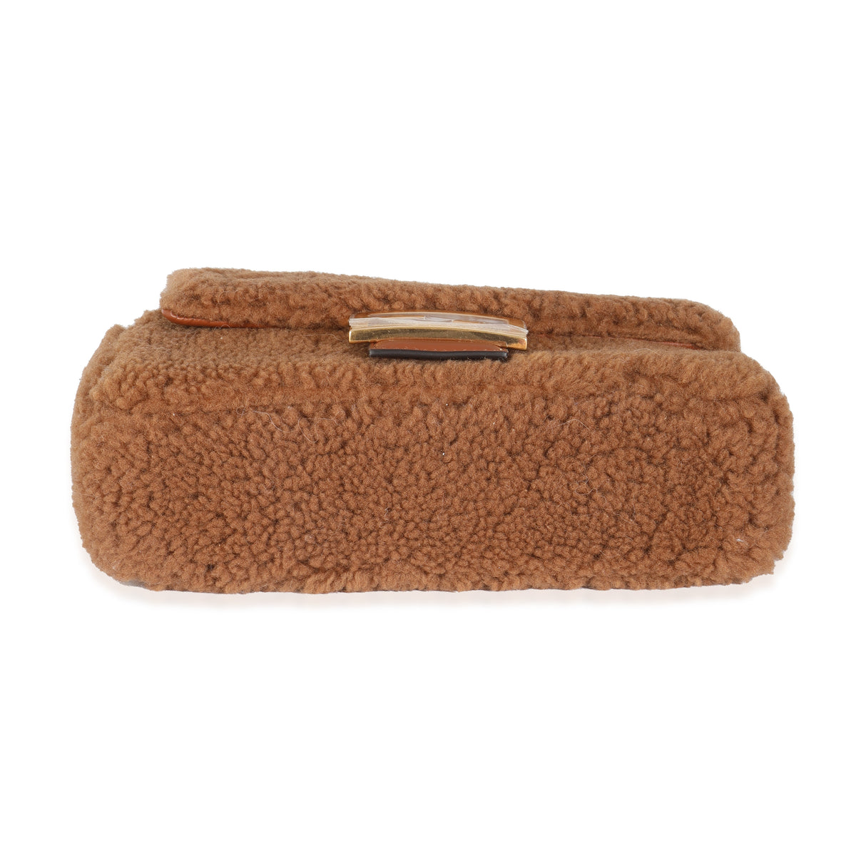 Caramello Shearling Lambskin Midi Chain Baguette