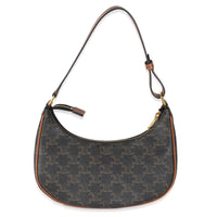 Tan Calfskin Triomphe Canvas Ava Shoulder Bag