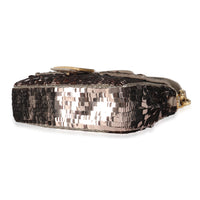 Tortora Sequin Paillettes Vitello Grace Sex And The City Baguette