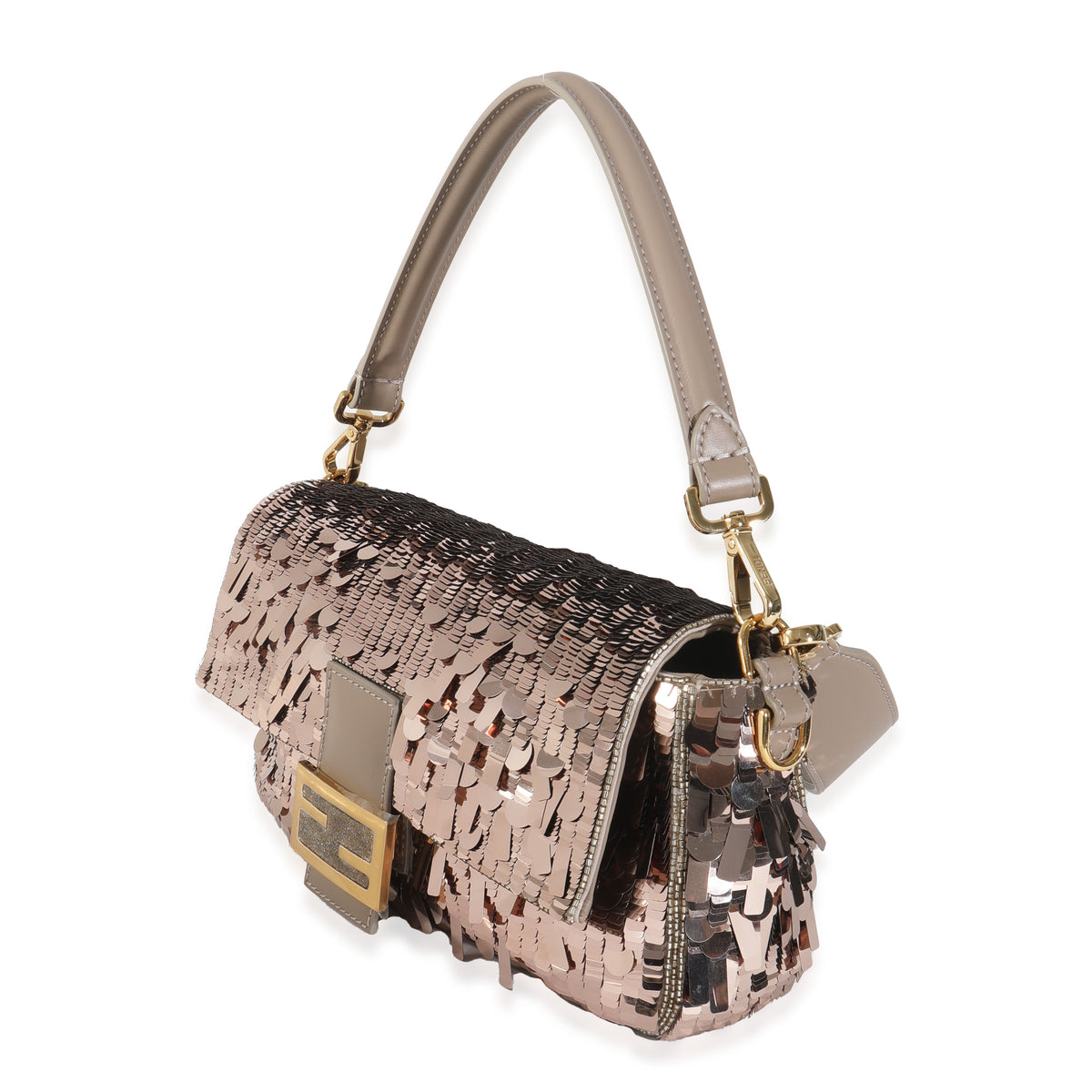 Tortora Sequin Paillettes Vitello Grace Sex And The City Baguette