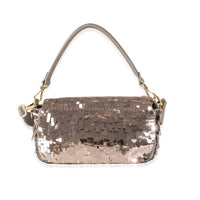 Tortora Sequin Paillettes Vitello Grace Sex And The City Baguette