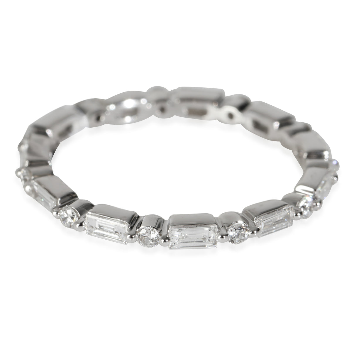 White Gold  Wedding Band