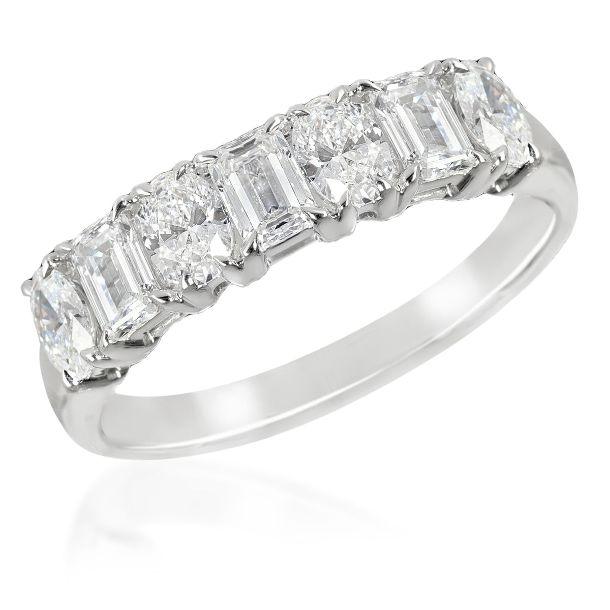 1.99 ctw White Gold Lab-Grown Diamond Wedding Band