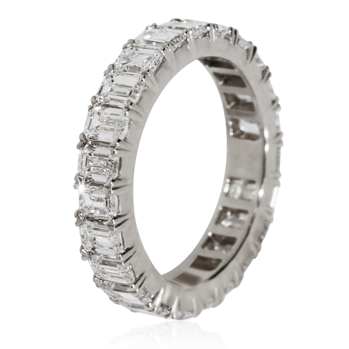 Lab-Grown Diamond Wedding Band in 14K White Gold 4 CTW