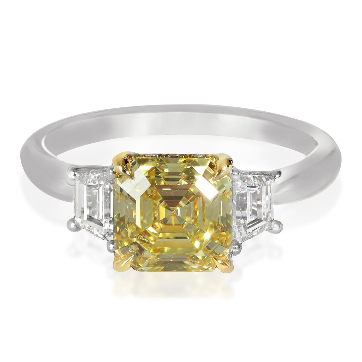 2.6 ctw Yellow Gold & Platinum Lab-Grown Diamond Engagement Ring