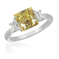 2.6 ctw Yellow Gold & Platinum Lab-Grown Diamond Engagement Ring