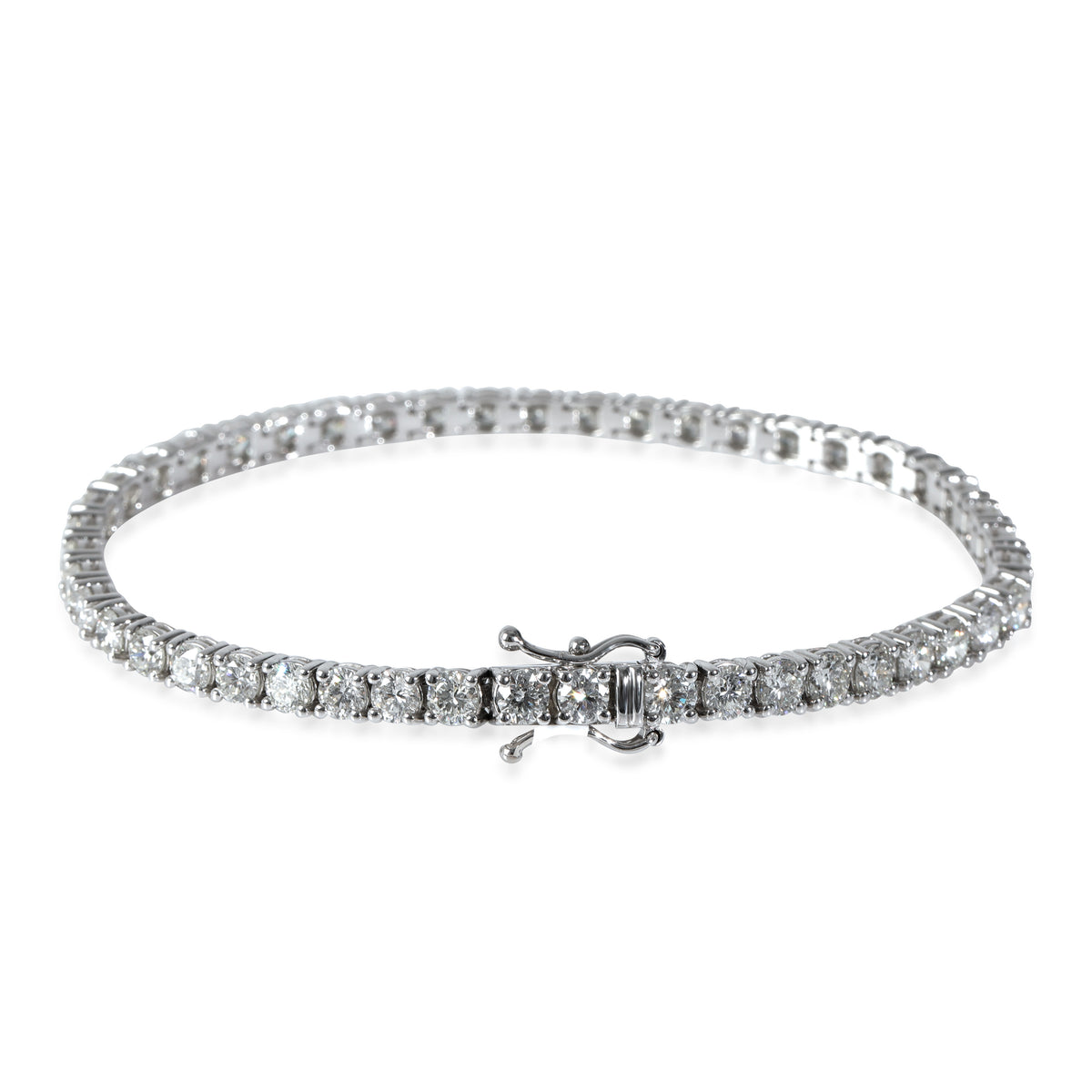 Diamond Round Tennis Bracelet in 14K White Gold (6 1/4 CTW)