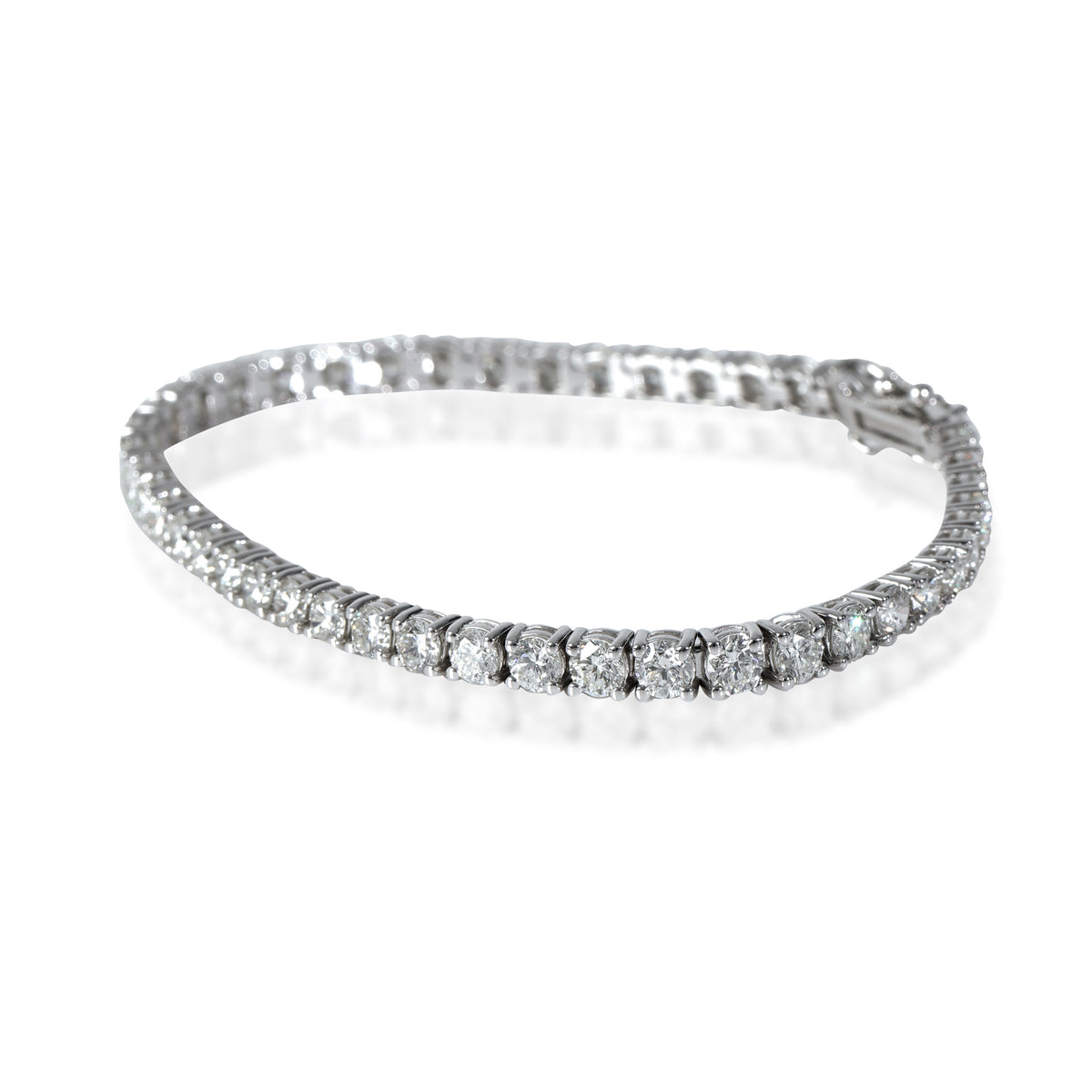 Diamond Round Tennis Bracelet in 14K White Gold (6 1/4 CTW)