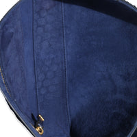 Navy Blue Grained Calfskin Medium Dio(r)evolution Flap Bag