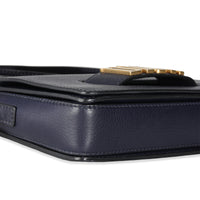 Navy Blue Grained Calfskin Medium Dio(r)evolution Flap Bag