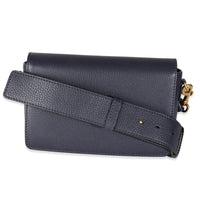 Navy Blue Grained Calfskin Medium Dio(r)evolution Flap Bag