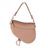 Blush Ultra Matte Calfskin Medium Saddle Bag
