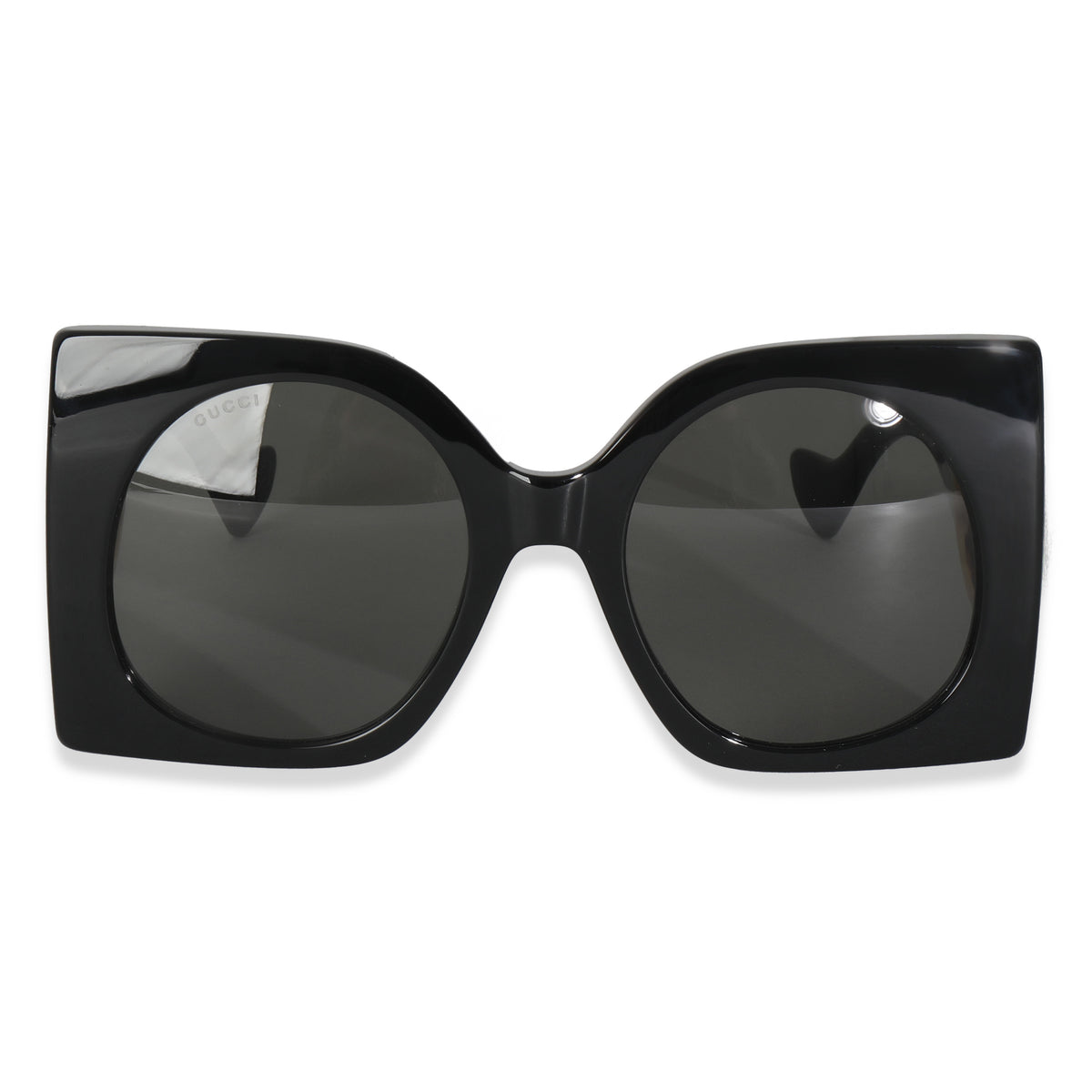 Black Acetate Oversized GG Square Frame Sunglasses