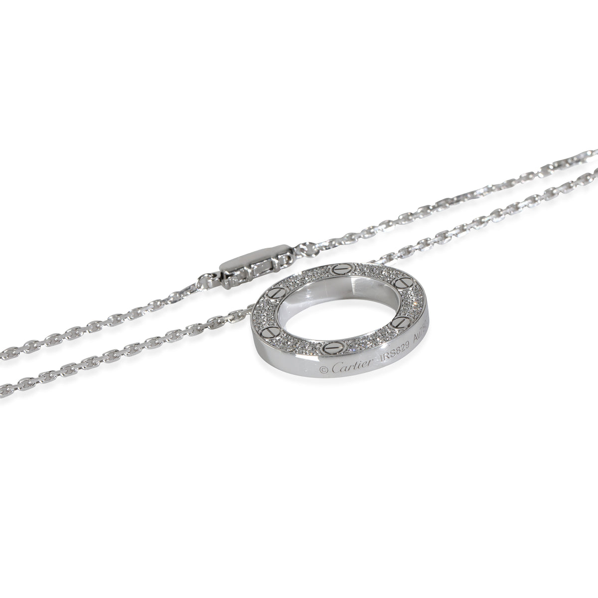 Love Necklace, Diamonds (White Gold)
