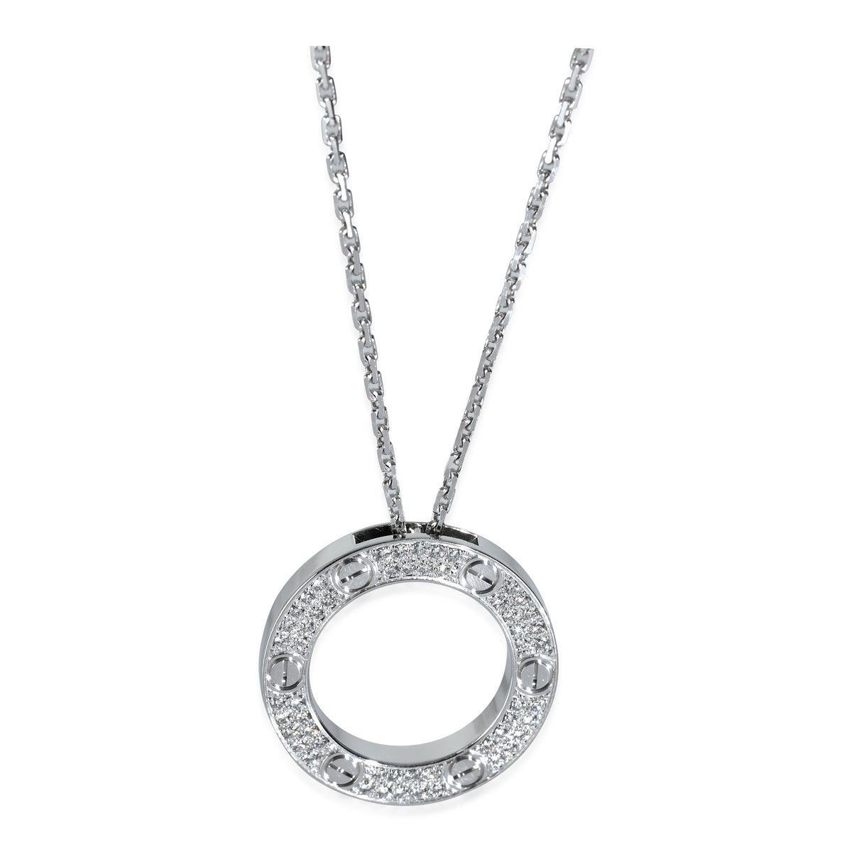 Love Necklace, Diamonds (White Gold)