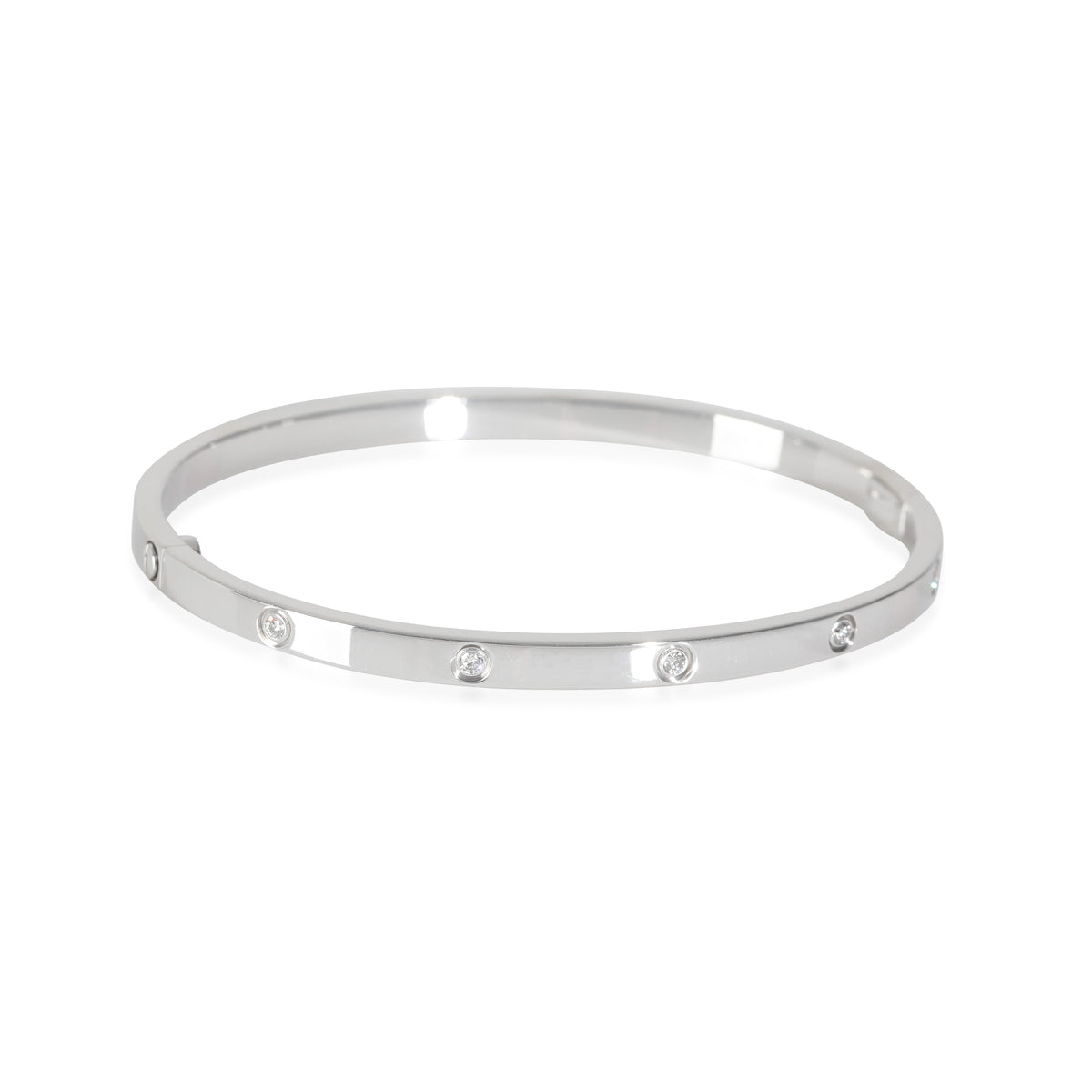 Small Model Love Bracelet, Diamonds (White Gold)