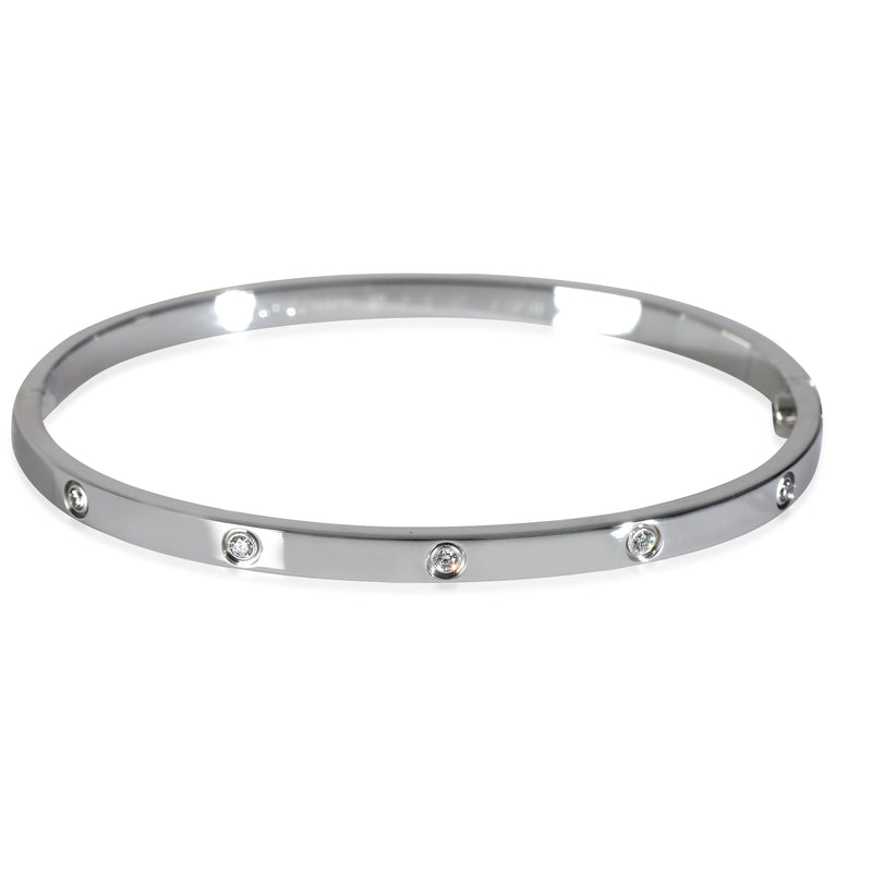 Small Model Love Bracelet, Diamonds (White Gold)