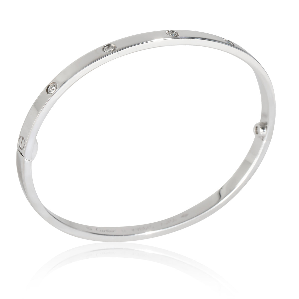 Small Model Love Bracelet, Diamonds (White Gold)