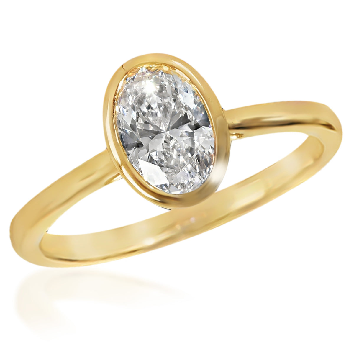 1 ctw Yellow Gold Lab-Grown Diamond Ring