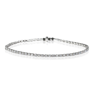 Lab-Grown Shared Prong Diamond Tennis Bracelet in 14K White Gold 2 CTW